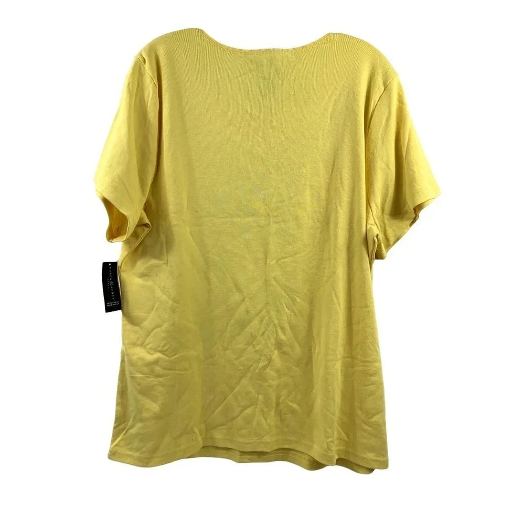 Karen Scott Women's Yellow Shirt - Picture 2 of 6